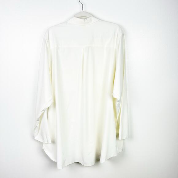 NEW Athleta Urbanite Top Blouse Ivory White Women’s Plus Size 3X Career - Picture 3 of 11